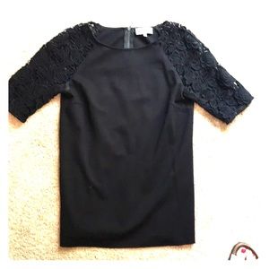 Black blouse with detailed sleeves